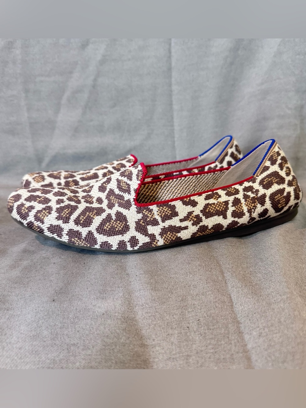 Rothy's The Loafer Mocha Spot Leopard Print Slip-On Flats Size 10.5 NEW NWOB - Picture 3 of 7